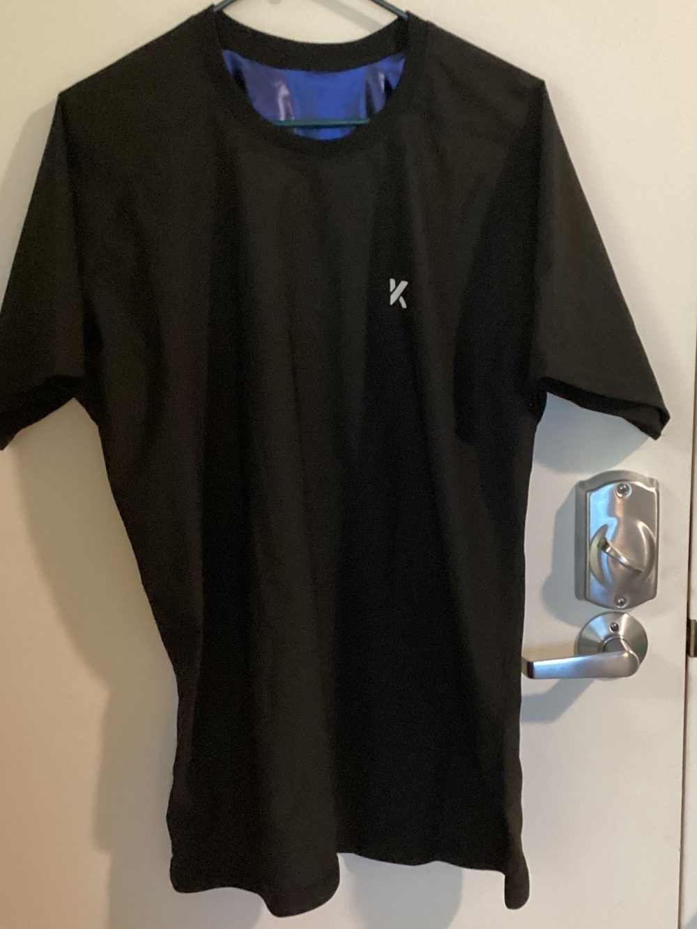 Men's Black Performance Tee with Subtle Logo